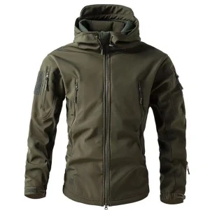 Giacche cargo impermeabili Softshell invernali da uomo Cappotto con cappuccio da uomo Combattimento Pesca Escursionismo Campeggio Arrampicata Sci Caccia all'aperto 1