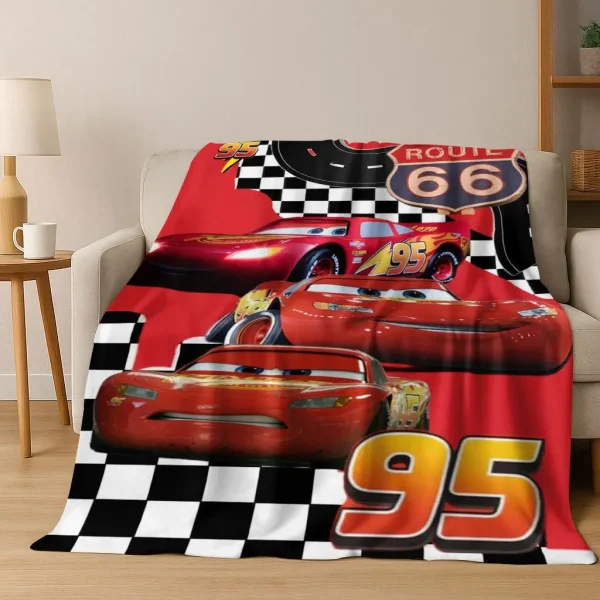 26 Style Lightning McQueen Cars Cartoon Coperta di flanella, calda e accogliente coperta morbida per la casa, camera da letto, divano letto, copertura da picnic 3