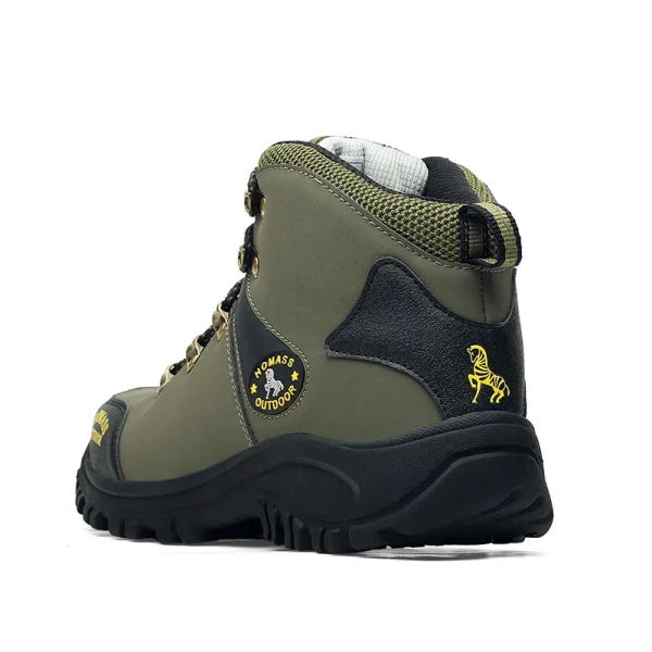 Scarpe da alpinismo estive da uomo Sneakers in pelle impermeabile stivali da uomo caldi stivali da trekking all'aperto scarpe da lavoro Zapatillas Hombre 3