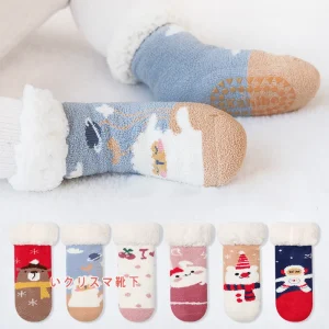 2022 Cute Warm antiscivolo Home Sport pantofole lunghe inverno addensare lana calze termiche bianche per neonati accessori per bambini 1