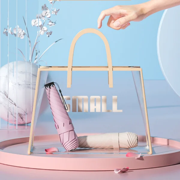 Ombrellone ultraleggero 110g Ombrelli a matita ultra leggeri e convenienti per la protezione solare Piccolo ombrellone portatile con piume 3