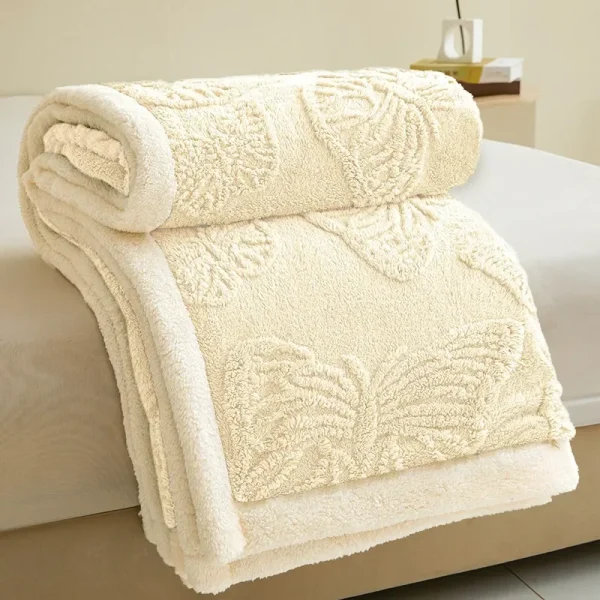 Coperta per pisolino con motivo a farfalla Tafurong in stile nordico Aria condizionata per la casa Coperta per divano Coperta per biancheria da letto Versatile per tutte le stagioni 2