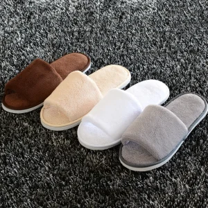 Nuove donne invernali pantofole di pelliccia Open Toe infradito addensare caldo peluche scarpe da casa coppia pantofole da interno per scivoli camera da letto 1