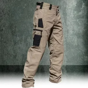 Pantaloni cargo da uomo Pantaloni da lavoro multitasche Pantaloni tattici casual Capispalla maschile Pantaloni dritti resistenti all'usura autunno inverno 1