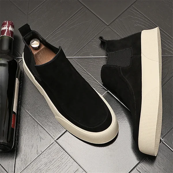 2025 inverno Chelsea Trend stivaletto da uomo a punta Slip On scarpe Casual mocassini appartamenti calzature sportive da passeggio Zapatillas Hombre 6