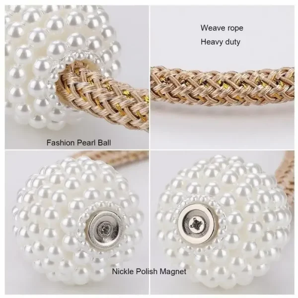 1/2PCS Perla Clip magnetica per tende Supporti per tende Clip per fibbia posteriore Clip per appendere la palla Fibbia per cravatta posteriore Accessori per decorazioni per tende 5