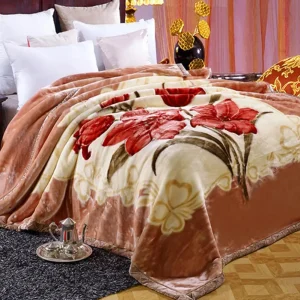 Coperta soffice di dimensioni Coperta spessa invernale Lussuosa coperta in flanella con stampa floreale a doppio strato per un massimo comfort per il letto 1