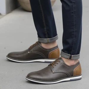 Scarpe da uomo comode scarpe di marca moda 2025 in pelle da uomo # Kd4163 1