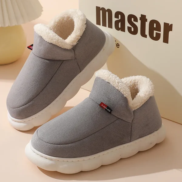 Kidmi Inverno Caldo Pelliccia Scarpe Da Uomo All'aperto Fuzzy Antiscivolo Scarpe Da Uomo Casual Breve Peluche Casa Scarpe Da Uomo Morbide Fuzzy Pantofole Accoglienti 2