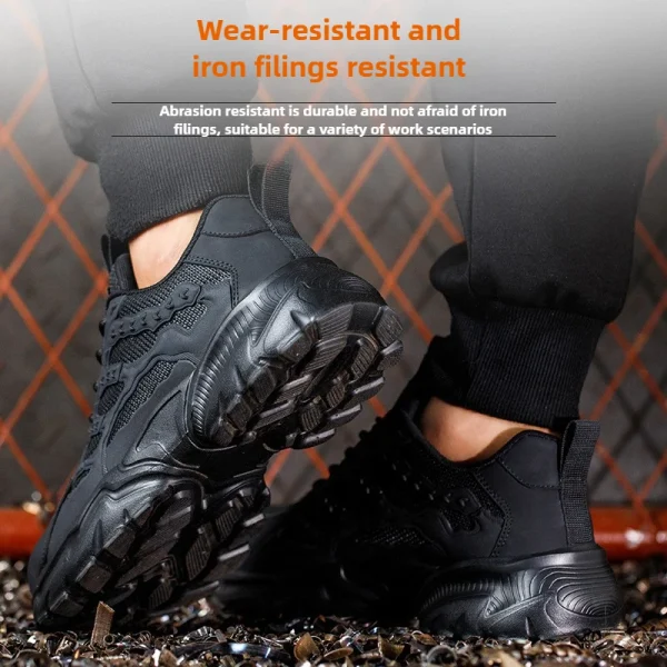 scarpe antinfortunistiche ultraleggere scarpe da ginnastica da lavoro traspiranti con punta in ferro bianco per donna scarpe da lavoro antiscivolo da uomo comode stivali antinfortunistici 3