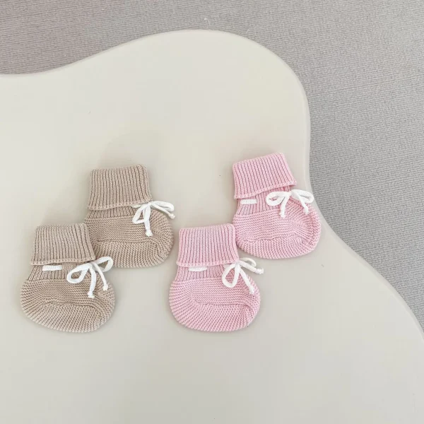 Nuovi vestiti autunnali per neonati di età compresa tra 0 e 1 calzini lavorati a maglia per ragazzi e ragazze con calzini appena nati 1