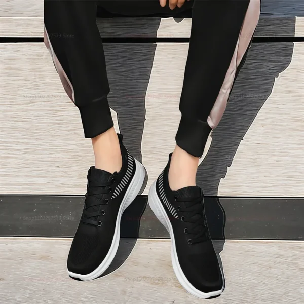 Uomo Donna Scarpe da corsa casual vulcanizzate Sneakers da tennis leggere e traspiranti Scarpe da ginnastica per fitness Calzature sportive unisex 4