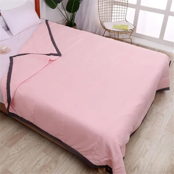 Nuova coperta rinfrescante a doppia faccia, effetto freddo, trapunta condizionante delicata sulla pelle, trapunta refrigerante traspirante in tinta unita, primavera estate 1