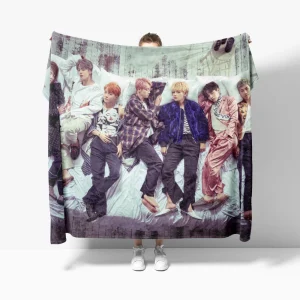 Coperta in flanella Kpop-BTS per la decorazione del divano Coperta per bambini scozzese soffice Coperte e getta di lusso king size per letto Cobija 1