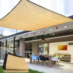 Rete parasole per esterni Rete parasole HDPE anti UV Tasso parasole 80-90% Pergola per auto Rete parasole per garage beige nero verde 1