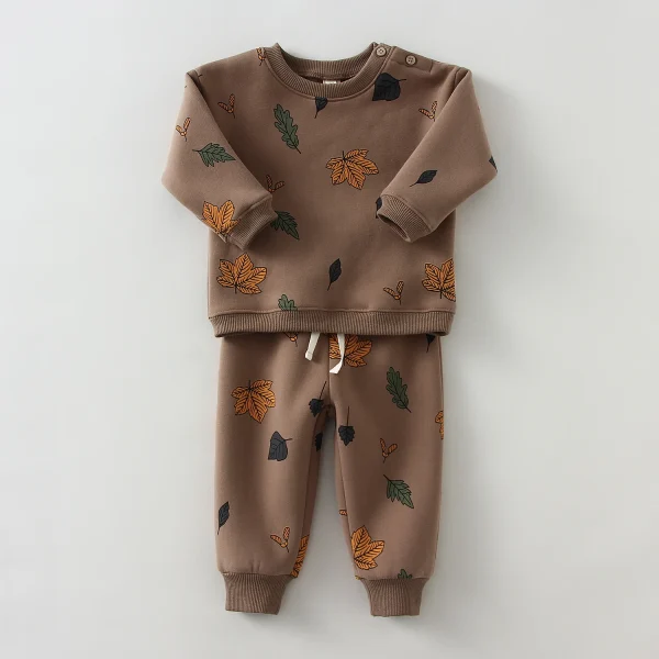 Set di vestiti per bambini per bambini Primavera Autunno Abiti in pile Maglione per bambini Top + Pantaloni 2 pezzi Vestiti per bambini per bambini 5