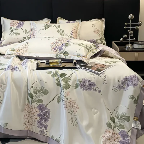 Trapunta estiva fresca e sottile, trapunta morbida per aria condizionata, trapunta/piumino/coperta, letto singolo matrimoniale, coperta delicata sulla pelle 2