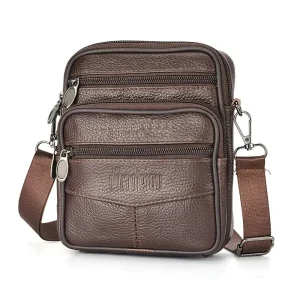 Nuova borsa a tracolla da uomo in vera pelle verticale borsa a tracolla multifunzionale alla moda valigetta borsa a tracolla da viaggio casual 1
