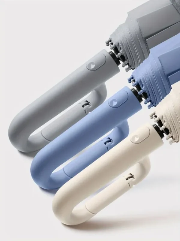 Ombrello Xiaomi 30 ossa ombrello pieghevole automatico rinforzato resistente al vento manico con fibbia grande resistente al vento e all'acqua 6