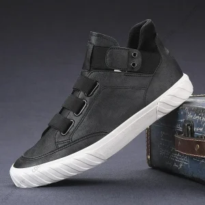 Scarpe in pelle da uomo Tendenza coreana Comodo mocassino Moda britannica Scarpe da ginnastica alte da uomo Nuovi mocassini Zapatos De Hombre 1