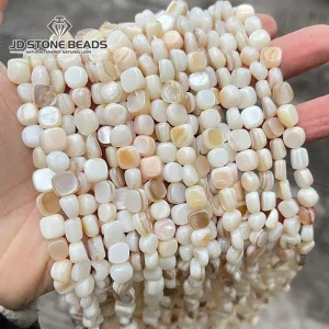 Perle di conchiglia naturale perline lisce di forma irregolare perline distanziatrici allentate per gioielli che fanno orecchini fai da te risultati accessori per collana 1