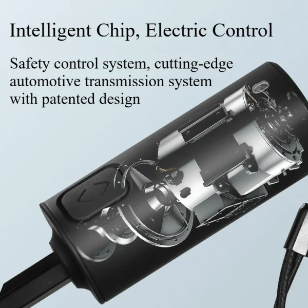 Ombrello elettrico intelligente Ombrelli neri avanzati Robusto durevole Ombrello per auto automatico resistente al vento Designer di ombrelli di lusso 4