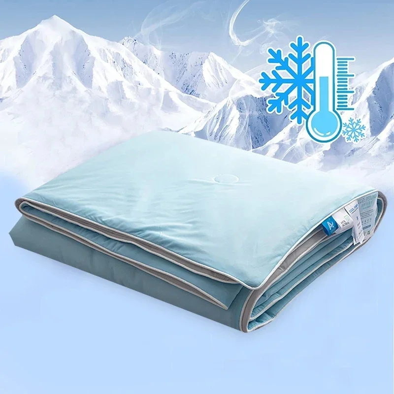 Coperta rinfrescante per letto trapunta estiva raffreddata leggera con aria condizionata setosa con tessuto doppio freddo e rinfrescante 1