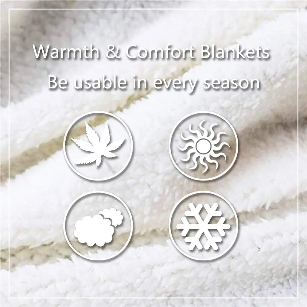 Coperta da tiro in pile di buon Natale ultra morbida per divano letto, coperta Sherpa schiaccianoci dei cartoni animati, fiocchi di neve degli alberi di Natale 6