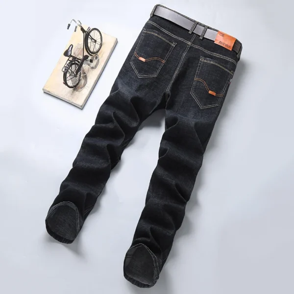 Nuovi uomini leggeri di lusso elasticizzati pantaloni slim fit comodi morbidi pantaloni di jeans casual dritti moda business abbigliamento di marca maschile 5