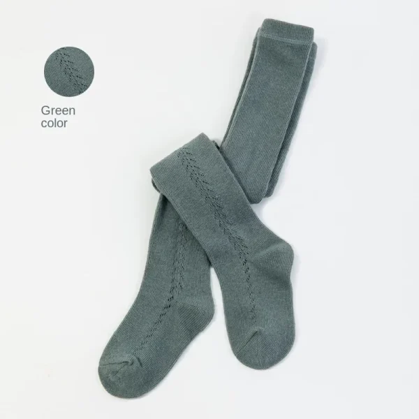Spagna Ragazze Calza 2024 Primavera Estate Stretto Per Il Bambino Del Bambino Hollow Infantile Collant A Coste Neonati Collant 6