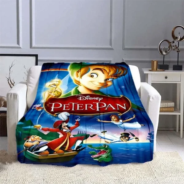 Coperta stampata Peter Pan coperta per adulti per bambini biancheria da letto morbida e calda per divano letto coperta da viaggio all'aperto 6