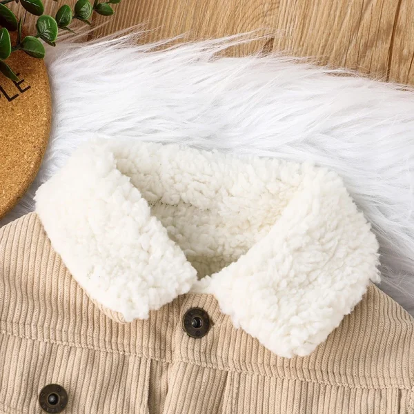 Capispalla calda per neonato 0-3 anni Cappotto invernale in cotone moda casual Manica lunga Abbigliamento per bambini 3