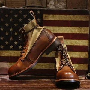Leather Men Boots Roman Ethnic Male Chelsea Boots Four Seasons Trendy Men's Casual Shoes Warm Men Snow Boots Zapatos Para Hombre 1