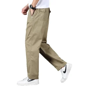 Pantaloni casual da uomo nuovi estivi larghi a gamba dritta 1