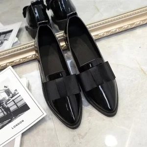 Nuove scarpe singole LowTop da donna con nodo a fiocco calzature antiscivolo per esterni moda a punta comode scarpe da donna casual semplici piatte 1
