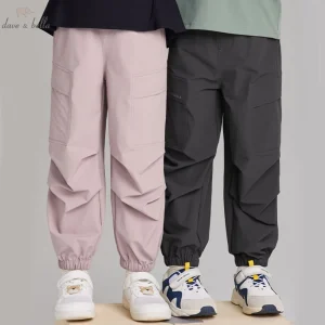 Dave Bella Bambini Autunno Primavera Pantaloni cargo Ragazzi Ragazza Elastico in vita Sport casual Pantaloni da jogging Pantaloni impermeabili DK3253111 1