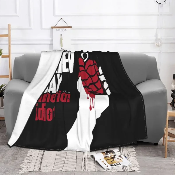 Green Day Punk coperta in pile estate autunno inverno American dump albume Multi-funzione coperta Ultra-morbida per letto ufficio 2