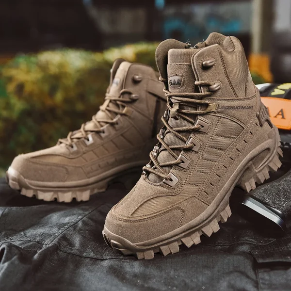 Stivali alti da uomo Scarpe da trekking da arrampicata Scarpe da lavoro antinfortunistiche impermeabili da uomo nel deserto Stivali da esterno da uomo alla caviglia Zapatos Hombre Sneaker 4