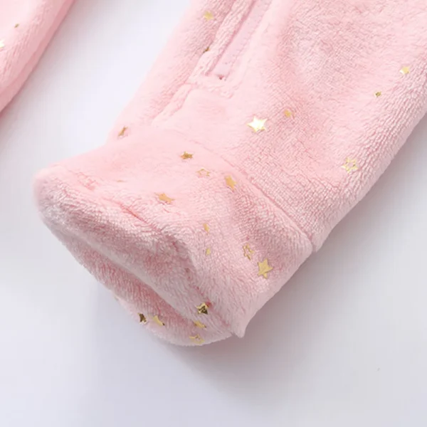Vestiti per neonati Flanella Autunno Inverno Neonati maschi Ragazze Pagliaccetti Cartoon Neonato Tuta Morbida e calda per neonati 0-12M 5