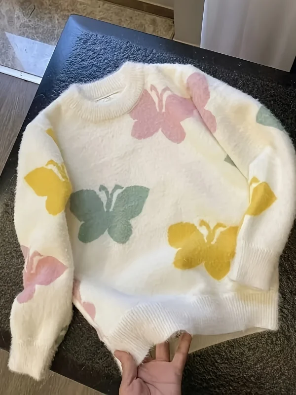 Maglioni da ragazza, pullover, abbigliamento autunnale e invernale, nuovi vestiti per bambini, camicie con fondo, eleganti maglioni ispessiti per bambini più grandi 3