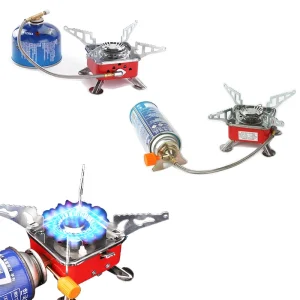 Mini fornello pieghevole portatile da esterno portatile riscaldatore a Gas fornello da campeggio fornello da Picnic riscaldamento per barbecue testa del forno pieghevole 1