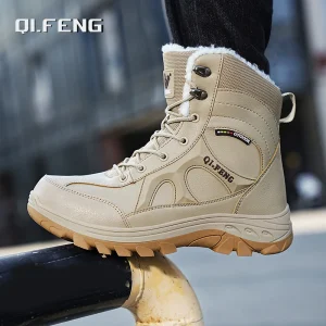 Nuovi uomini stivali da trekking invernali all'aperto Plus Size 47 stivali da neve stivali da lavoro da allenamento da uomo impermeabili antiscivolo tenere in caldo la moda 1