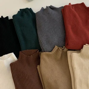 AOSSVIAO 2025 chic Autunno inverno Maglione Pullover Donna Manica lunga dolcevita casual caldo maglione basic lavorato a maglia Maglioni top 1