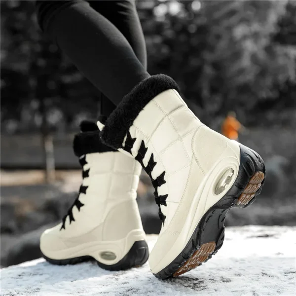 Stivali invernali Donna Stivali da neve impermeabili antiscivolo Piattaforma alla caviglia Scarpe invernali Stivaletti con pelliccia spessa Stivali alti alla coscia Botas Mujer 4
