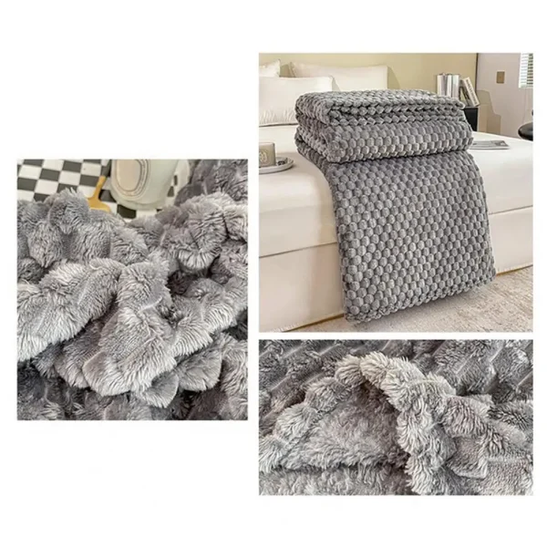 Coperta in pile di corallo Coperta in velluto spesso e resistente Elegante coperta in velluto di pile di corallo Caldo peluche Comfort Tartaruga dorata per accogliente 5