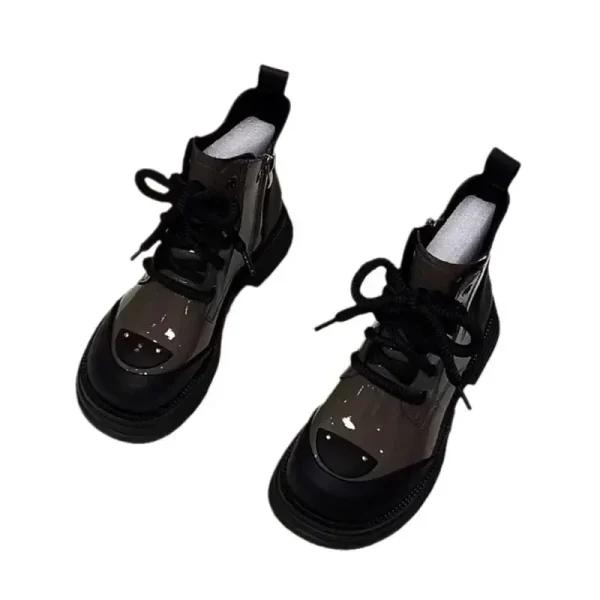 2024 inverno nuovi stivali da donna scarpe in cotone moda stile britannico con suola spessa e stivali corti spessi stivali di cotone scarpe da donna 5