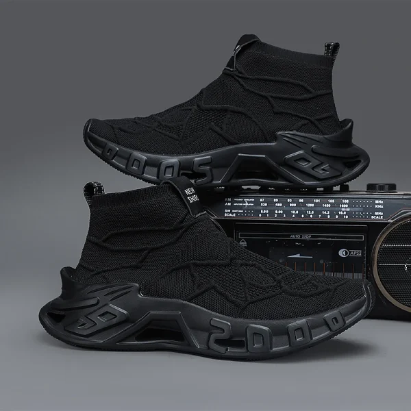 Scarpe sportive da esterno da uomo: le scarpe sportive alte sono innovative e alla moda, antiscivolo e resistenti, adatte per tutte le stagioni, scarpe sportive versatili 5