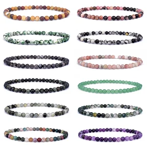 4mm 6mm Mini braccialetto di fascino energetico perline di pietra naturale braccialetto di guarigione yoga gioielli per donne uomini migliore amico regalo Dropshipping 1