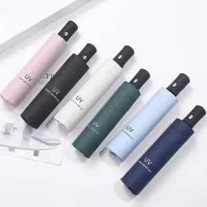 Ombrello da viaggio automatico antivento Ombrello portatile pieghevole a scomparsa per riporre facilmente e viaggi in mano 1