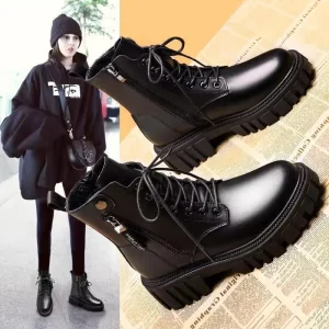 2024 nuovi stivali scarpe stringate da donna per donna stivaletti con cerniera piattaforma calda scarpe da donna morbide stivali invernali moda Botas Mujer 1
